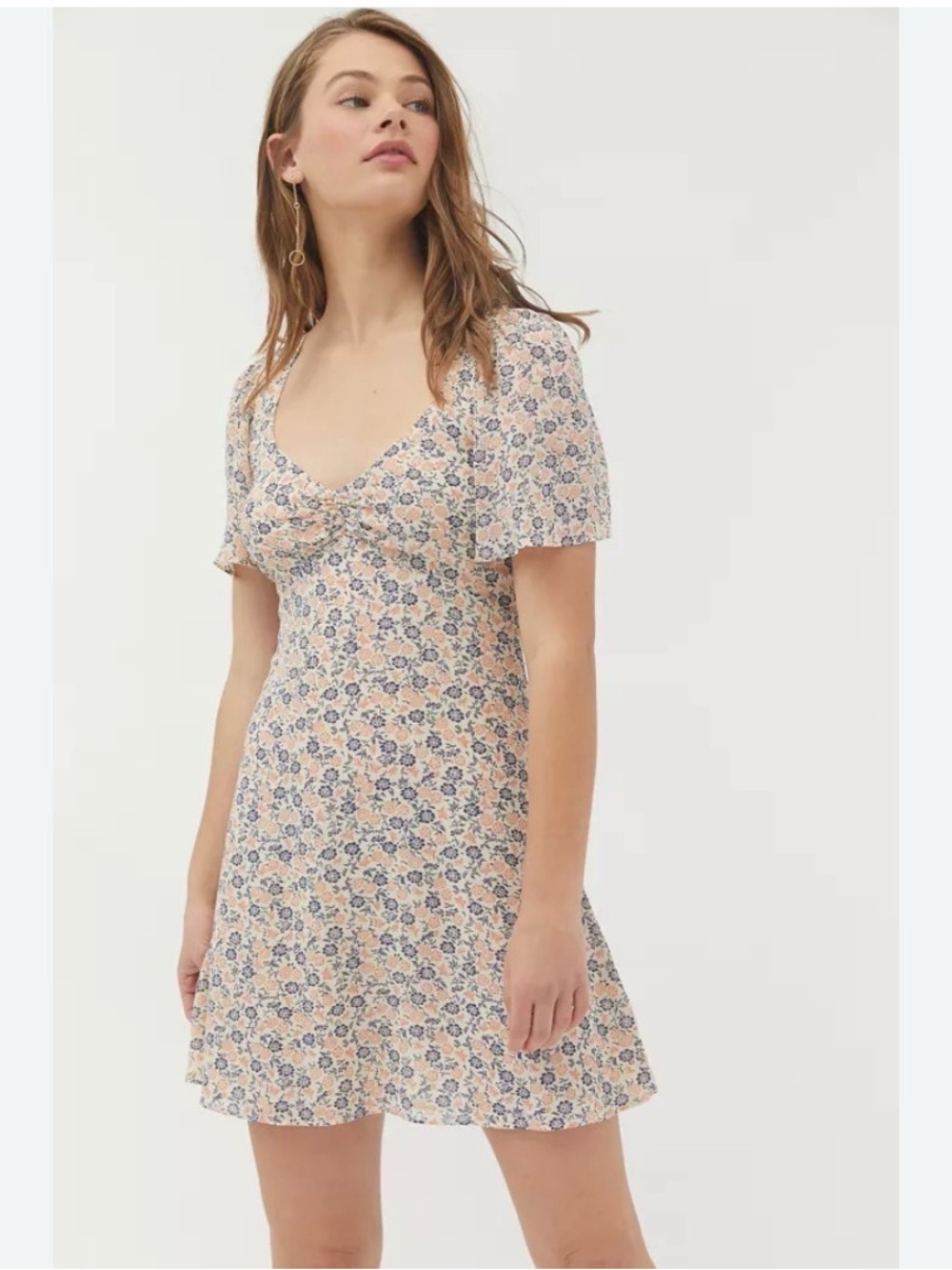 Urban Outfitters Spring Shower Chiffon Tie-Back Mini Dress Women’s Medium